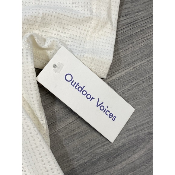 Outdoor Voices T Shirt Extra 3XLarge Beige Mesh Thinkfast Waffle Knit - Picture 3 of 9